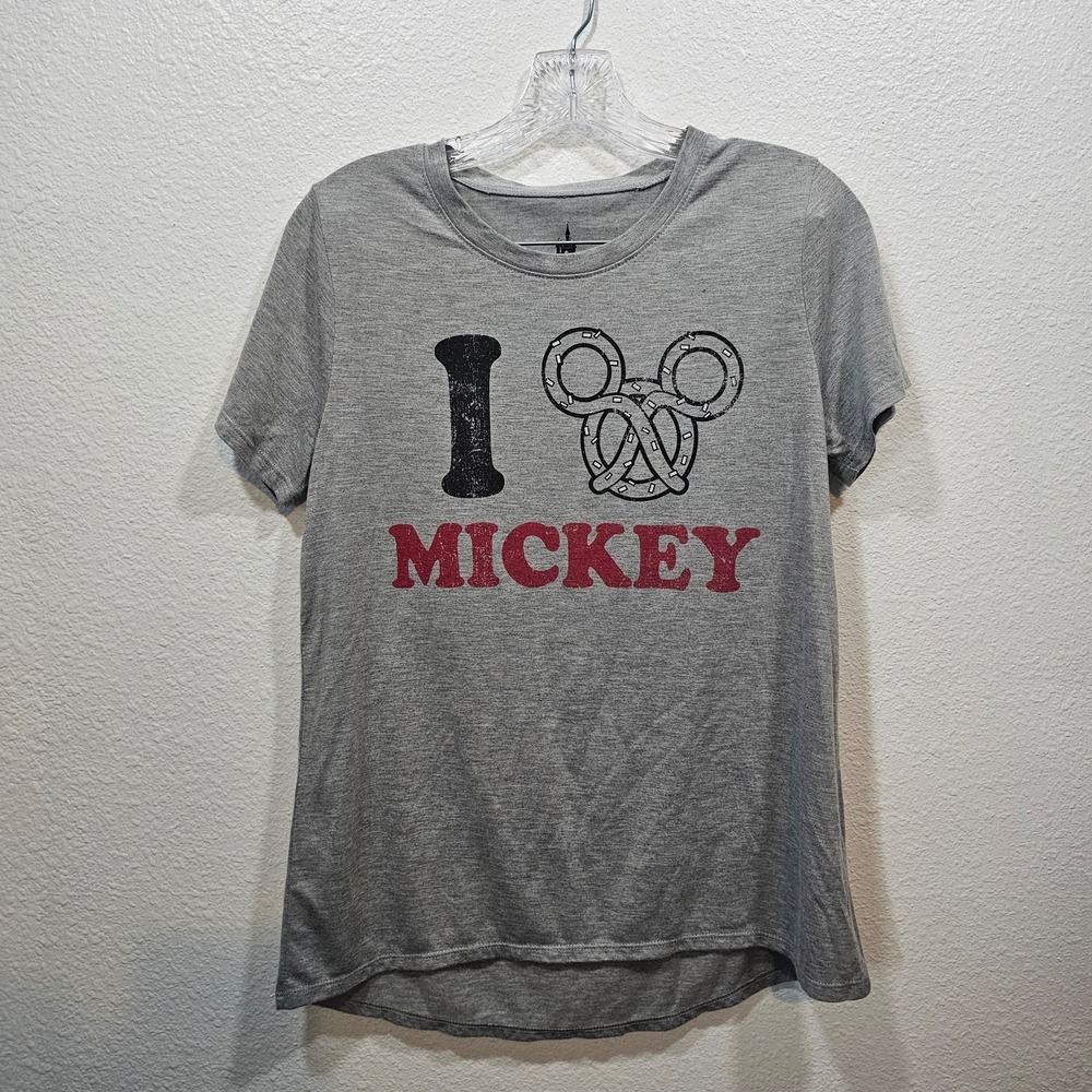 Disney Parks I Love Mickey Pretzel Shirt Women's Size Large